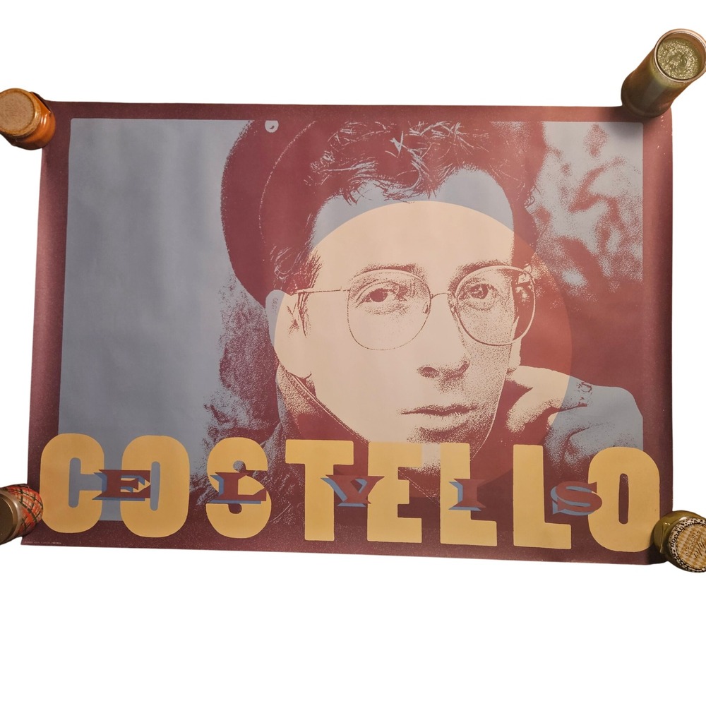 Elvis‎ Costello Punch the Clock Vintage 1983 Promo Album Poster 34x48 CBS Rock